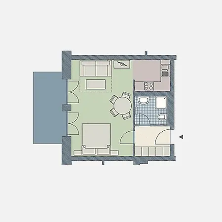Kaiservillen - 1-raum-ferienwohnung Mit Terrasse D103 * Ostseebad Heringsdorf